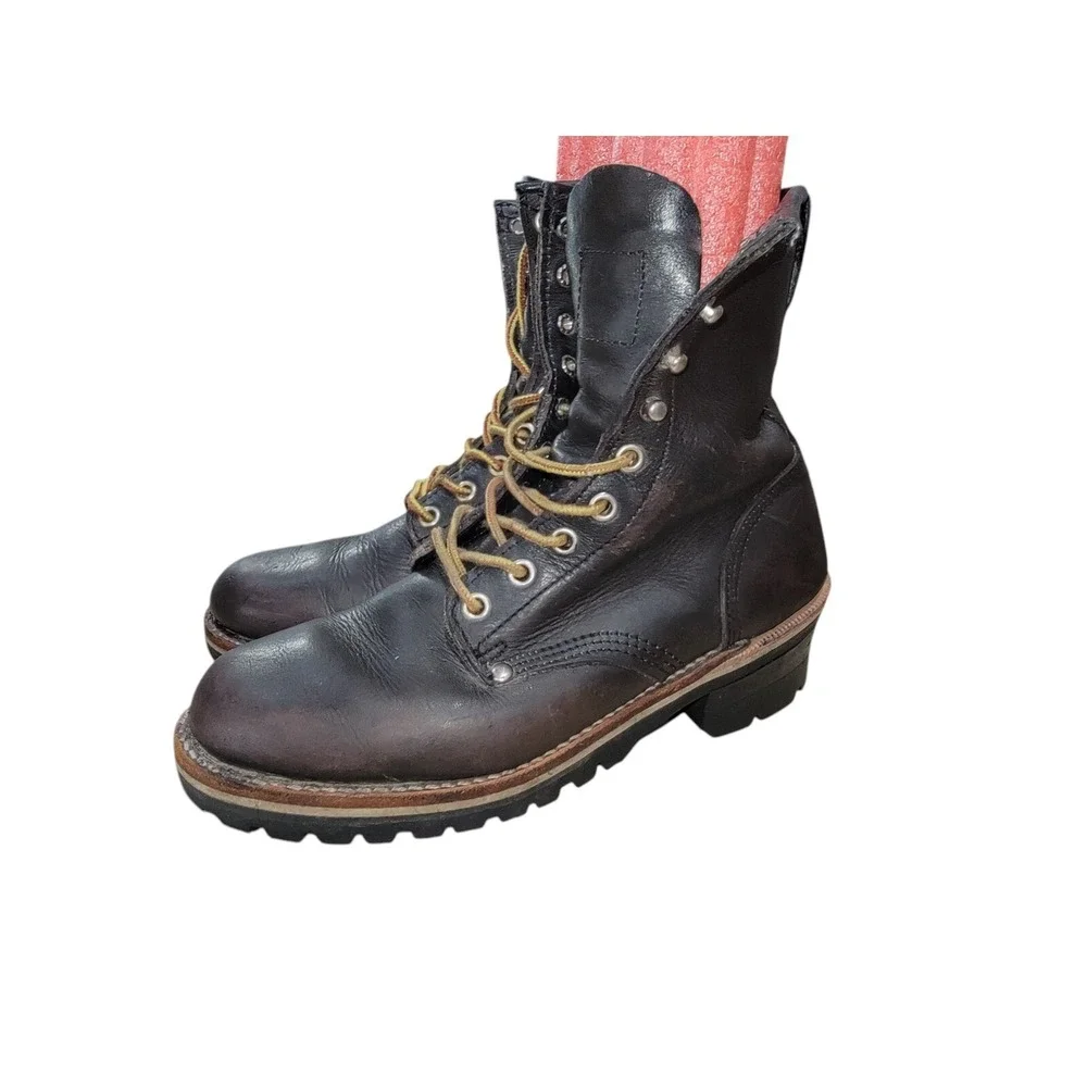 Matterhorn Hiking Mountaineering Boots‎ Women's Brown Leather Lace Up Size 6 D - Picture 2 of 13